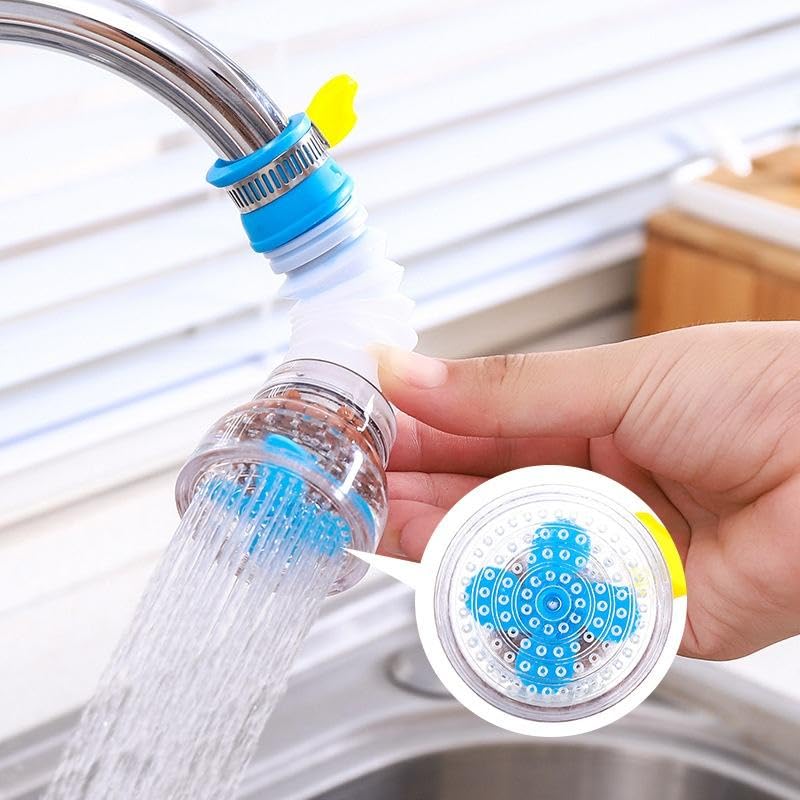 Image of 360 Degree Water Saving Faucet Adjustable | Tap filter, Tap extender for kitchen sink | Flexible Anti Splash Water Saving Movable | Sprinkle Head Nozzle for & Kitchen (4, Multicolor)