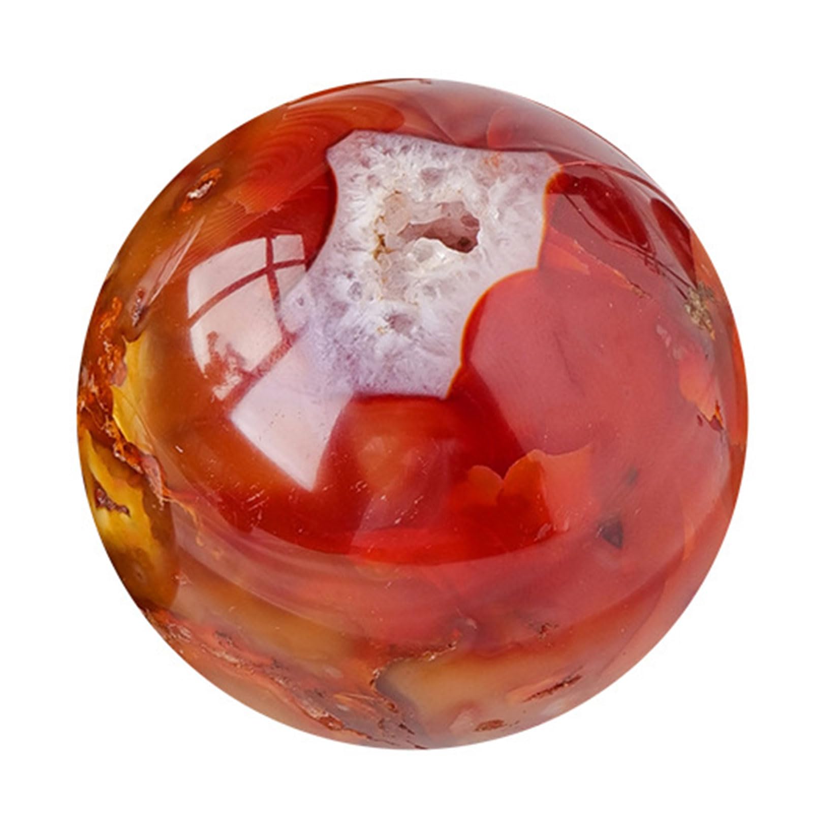 DFrywdgSEY crystal ball, Red Agate Crystal Ball with Wooden Stand for Meditation Witchcraft Fortune Teller Home Decor(50~60mm)