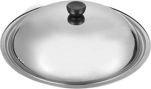 Luxshiny Tapas de acero inoxidable para ollas y sartenes, tapas universales para ollas y sartenes, tapas de olla de repuesto resistentes con perilla
