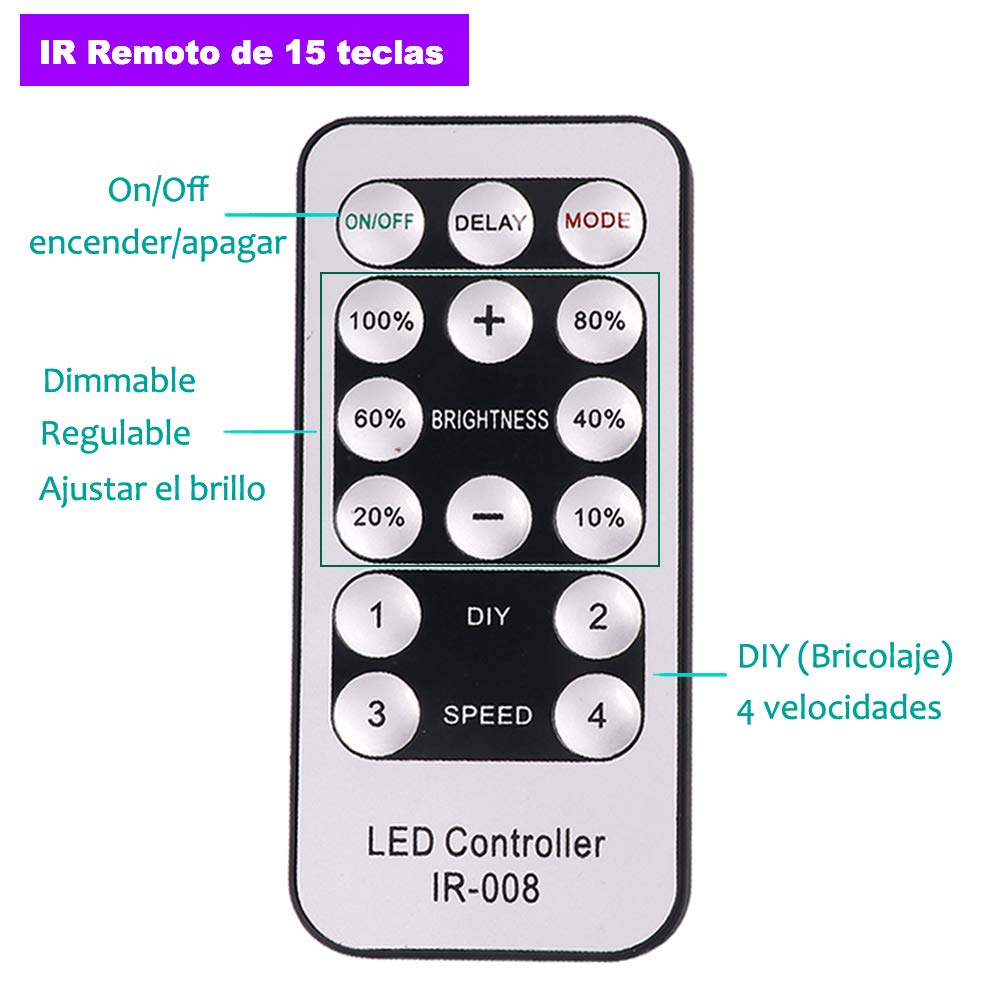 XUNATA 24m Dimmerabile Striscia LED 220V con Telecomando a 15 tasti, 2835 120LED/m, Impermeabile, Flessibile Striscia a LED per Scaletta Tetto Cavi da Cucina Decorazione- Bianco Caldo