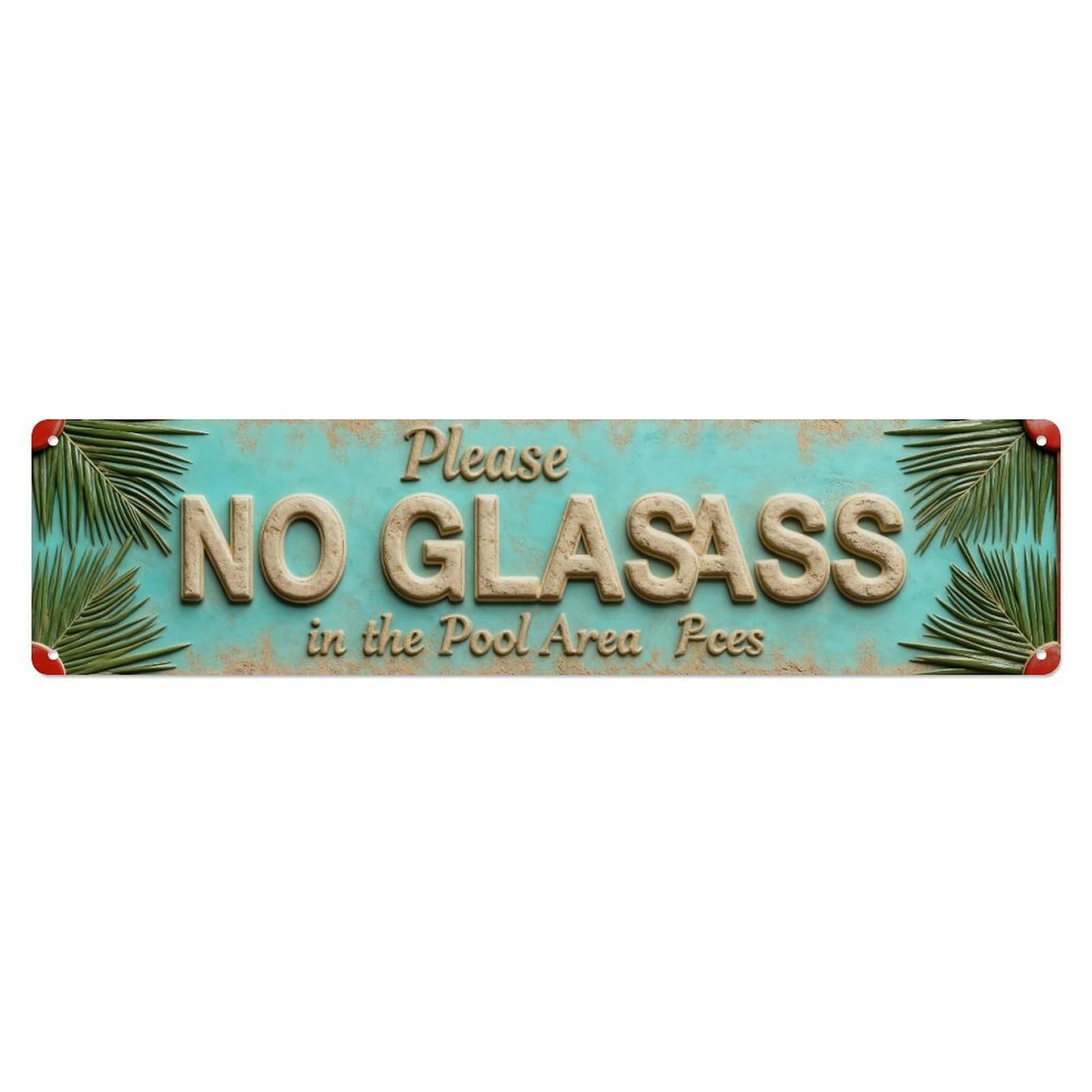 Tropical Palm Leaves Background Sign Tin Sign Vintage Metal Sign Home Bar Garden Indoor & Outdoor Wall Decor Retro Metal Poster 4x16 Inch
