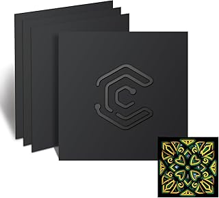 4 Pack Pre-Painted Basswood Plywood Sheets, 12x12x1/8 Inch (3mm), Colored Craft Wood Boards, Ready for Laser Cutting, Engraving & DIY Projects (Black)