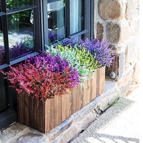 Sredumn 20 Bundles Artificial Flowers, artificial plants outdoor,UV Resistant Plastic Shrub Fake Flowers, for outside, garden, hanging, basket, fence, window, trellis decoration (Fuchsia) - Cosy Home Interiors Sredumn 20 Bundles Artificial Flowers, artificial plants outdoor,UV Resistant Plastic Shrub Fake Flowers, for outside, garden, hanging, basket, fence, window, trellis decoration (Fuchsia) - Image 7