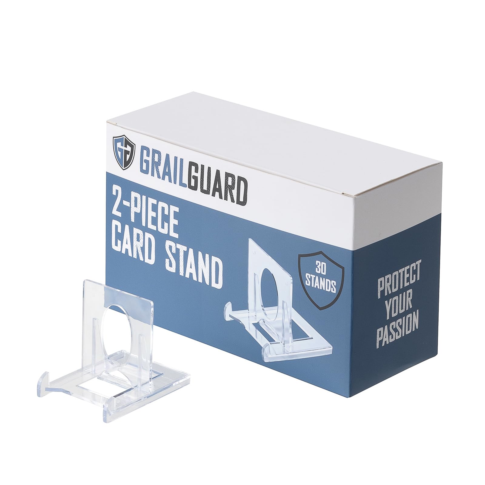 Grail Guard 2-Piece Card Stands - Adjustable for Toploaders, Mags, Slabs 30 pack