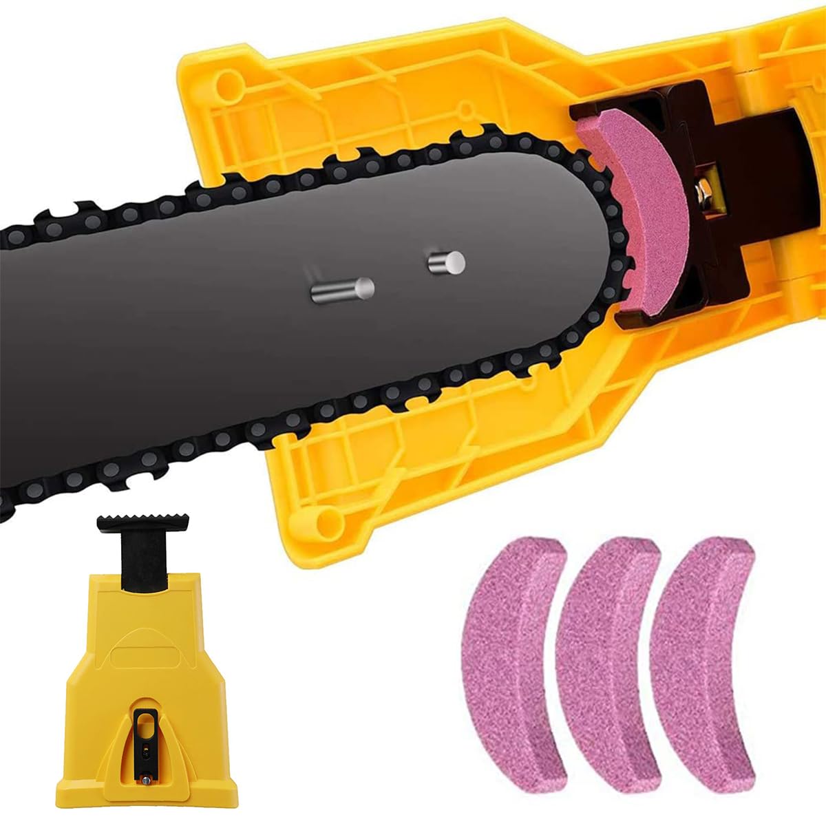 Serplex® Sharpener for Chainsaw Manual File Easy Chainsaw Teeth Sharpener Tool Universal Chainsaw Blade Sharpener for 14"-20" Chain Saw Bar with Two Holes Portable Outdoor Manual Chainsaw Sharpener (B0CYG31D7T) Amazon Price History, Amazon Price Tracker