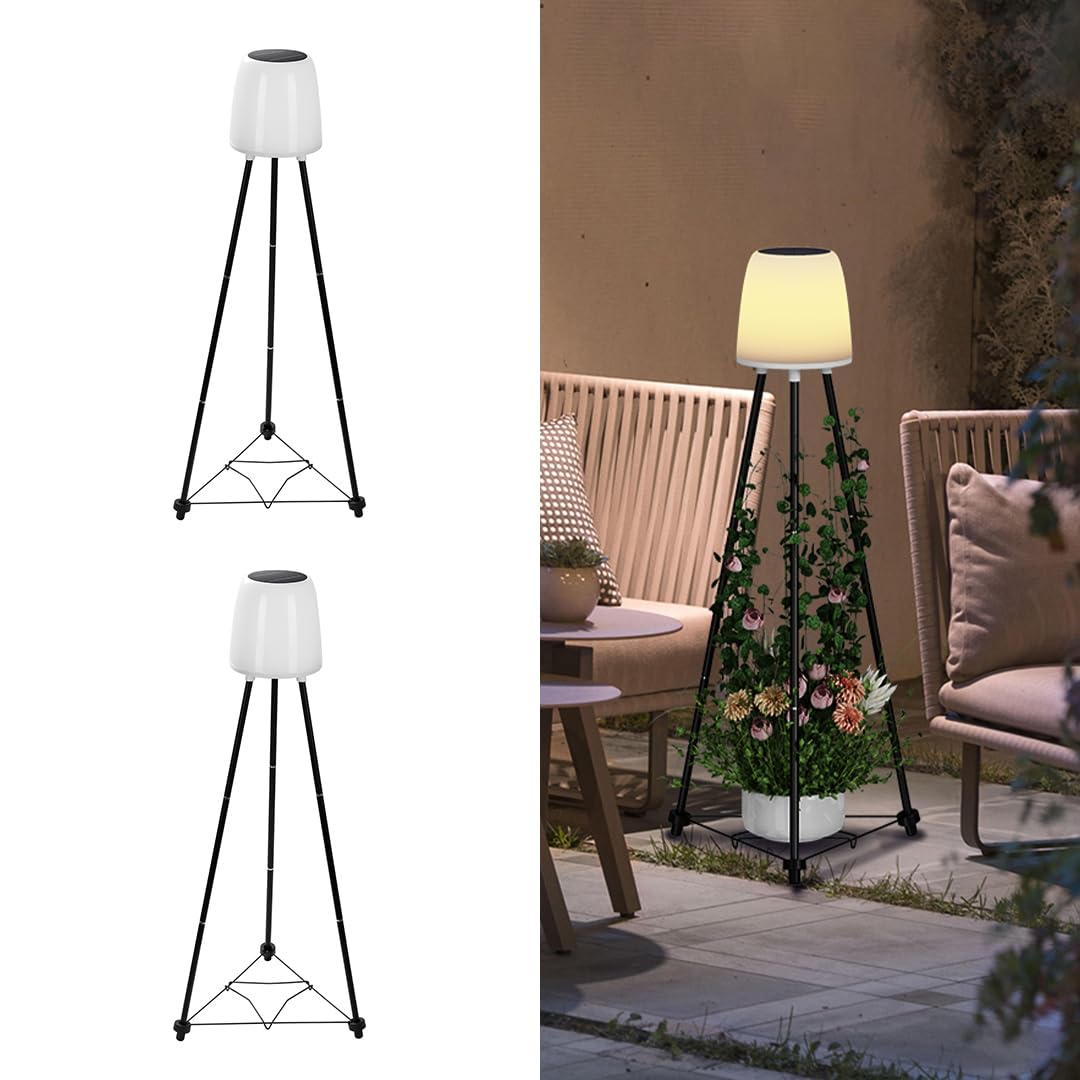 hardoll Solar Bollard Light with Plant Stand Warm White + RGB & Plant Growth Light Waterproof Solar Outdoor Garden Yard Decor Light (Pack of 2) (B0DF4899M3) Amazon Price History, Amazon Price Tracker