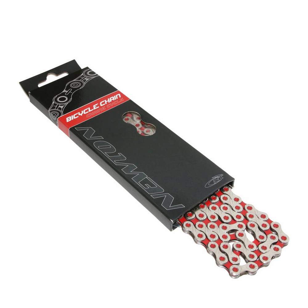NEWTON Chaine Velo 11v kmc Argent-​Rouge 116 maillons Compatible Shimano-​sram