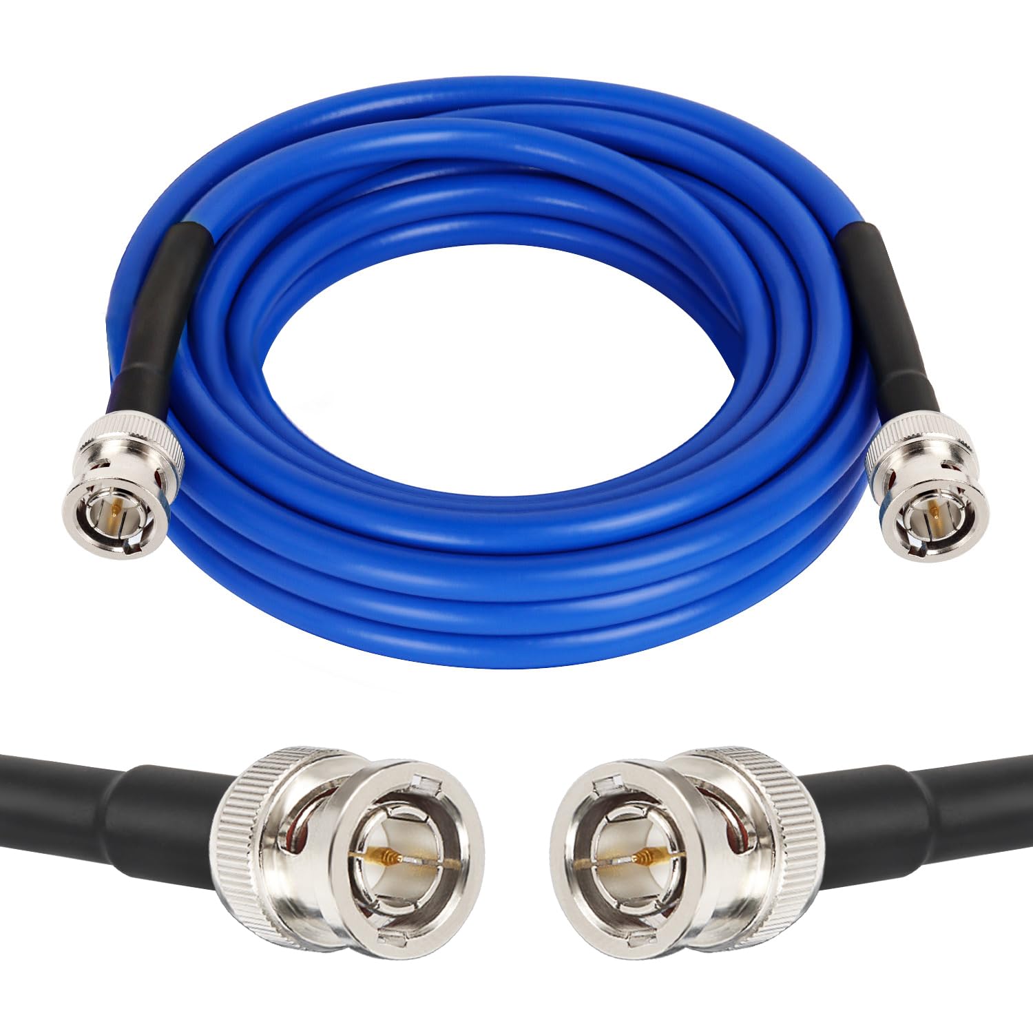 XRDS -RF 12G SDI Cable 15FT, SDI Video Cables 3G/6G/12G 75ohm BNC Male Cable Supports HD-SDI/3G/6G-SDI/4K/8K for Video Security Camera Converter