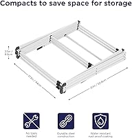 Vista 3 de BLACK+DECKER Perchero de 3 niveles expandible, plegable y colapsable para secar ropa al aire, estante de lavandería ahorrador de espacio, resistente