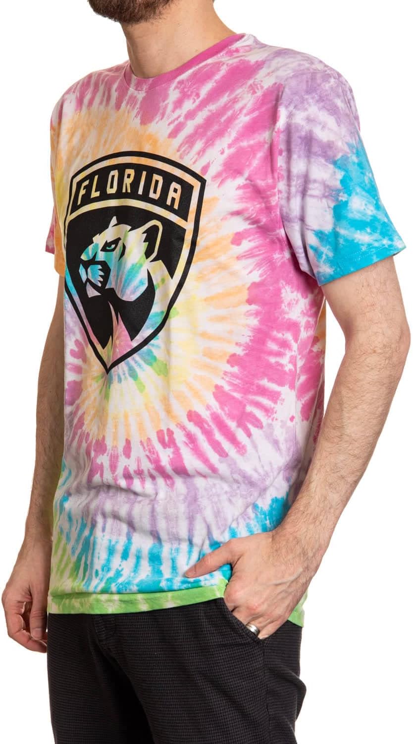 Calhoun NHL Surf & Skate Mens Pastel Rainbow Tie Dye T-Shirt – The Sunset Collection