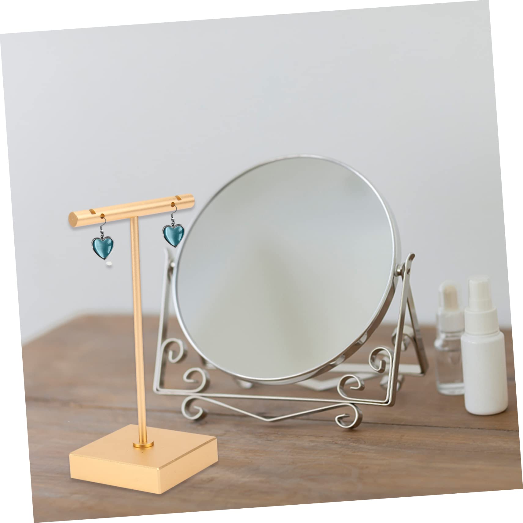 MAGICLULU Espositore in Lega Di Alluminio A Forma Di T Da 3 Pezzi Per Espositori Per Orecchini E Gioielli Per Un Facile Accesso Allorganizzazione