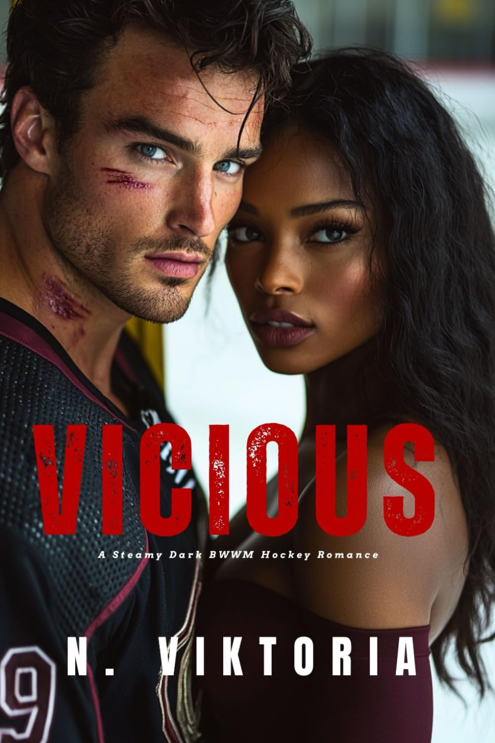 Vicious: A Steamy Dark BWWM Interracial Multicultural Standalone Hockey Sports Romance Novel (ICE & OBSESSION)
