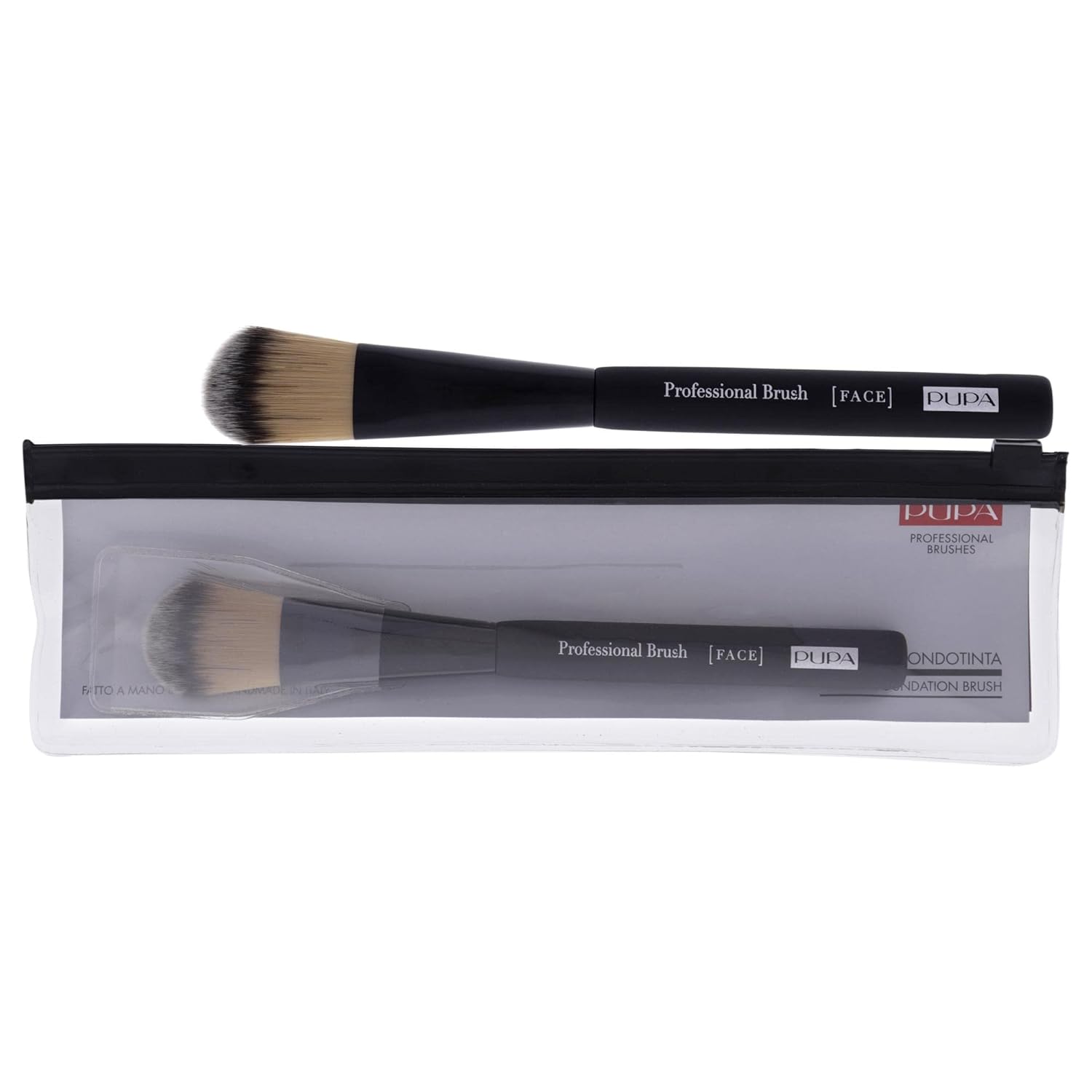 PUPA Milano Foundation Brush – Made With Flexible Synthetic Fibers – Ideal For Applying Liquid, Cream, And Powder Products – Features Soft Bristles To Ensure A Seamless Blend – 1 Pc PUPA Milano Foundation Brush – Made With Flexible Synthetic Fibers – Ideal For Applying Liquid, Cream, And Powder Products – Features Soft Bristles To Ensure A Seamless Blend – 1 Pc