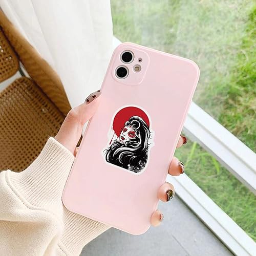 Miniatura 3 de Paquete de 50 calcomanías góticas geniales. Calcomanías de calavera de terror de Halloween para adultos, niñas, adolescentes y hombres. Calcomanías