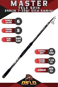 Oslo Master 240cm 7-35 gr Tele Spin Olta Kam