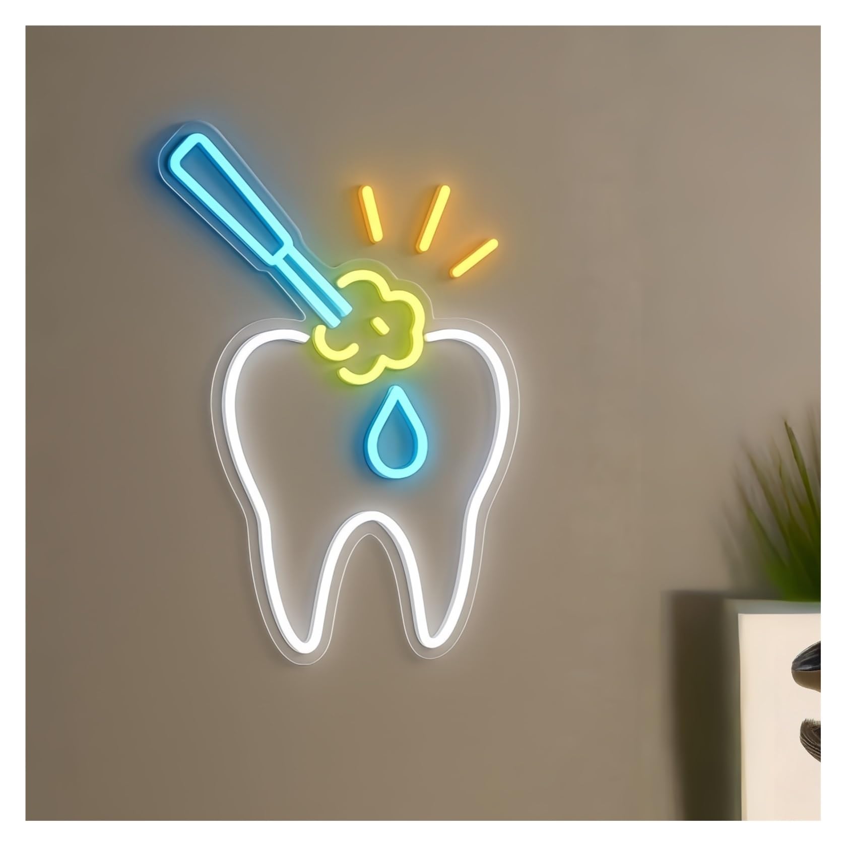 Decoración Lámparas Letrero De Neón Para Tratamiento Dental, USB/alimentación Suministrada, Para Decoración Consultorio Pediátrico, 38cm/14.96in
