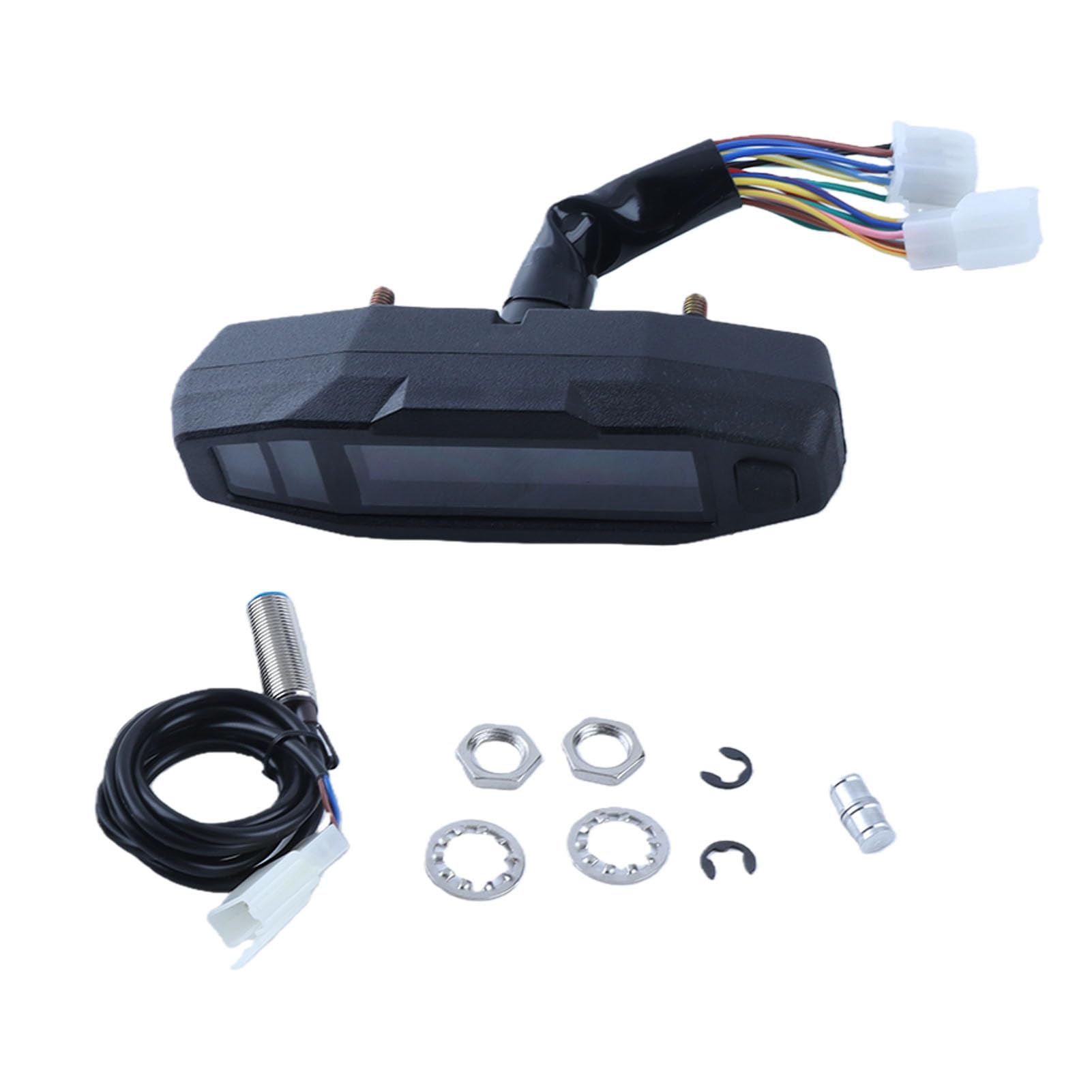Tachimetro del motociclo, 0-199KM/H 12V Display LCD Digital Speedometer Odometer Fuel Gauge con retroilluminazione, chilometri miglia di commutazione, indicatore digitale