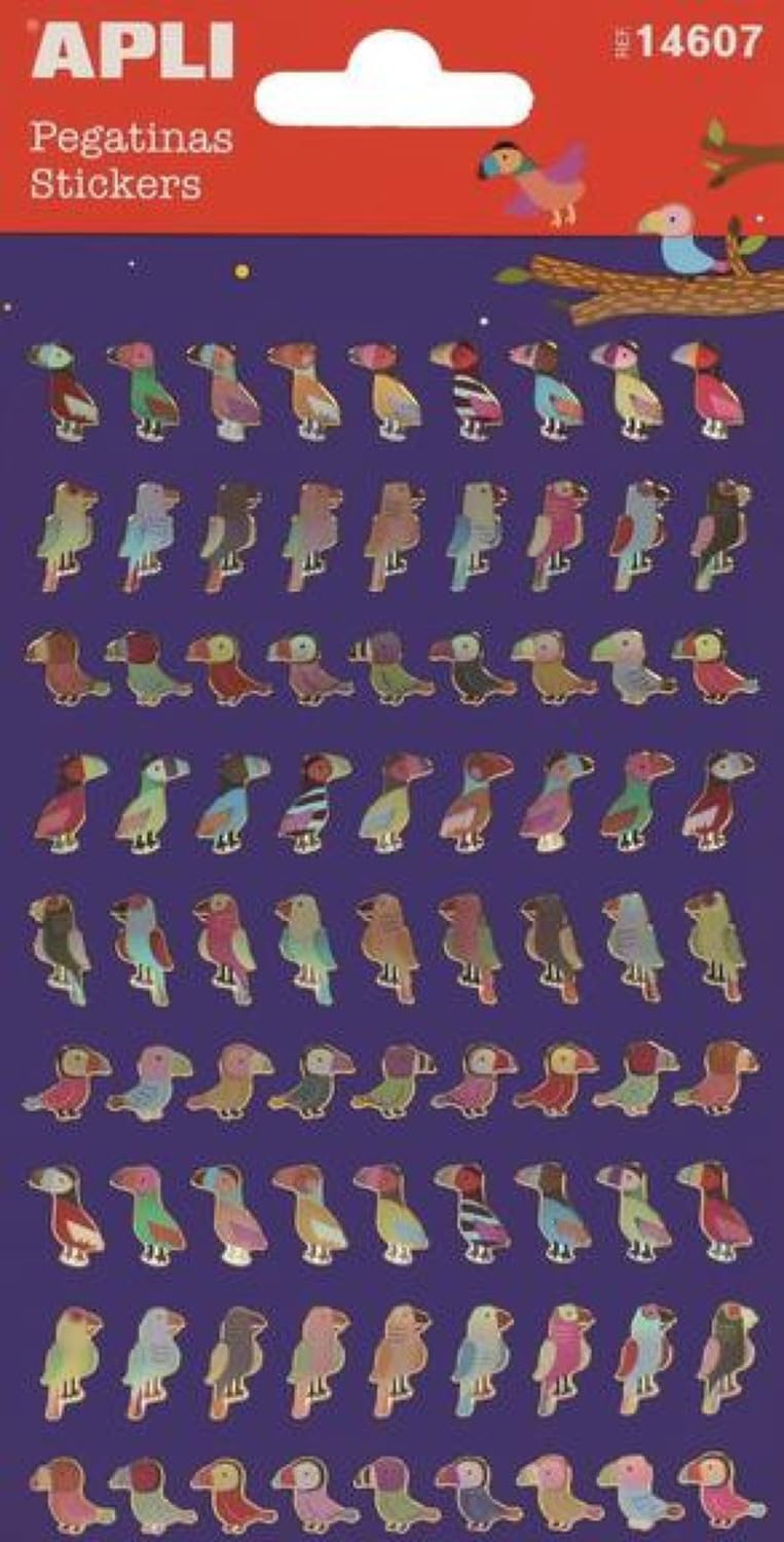 APLI 14607 Epoxy Bird Stickers 1 Sheet X 14607