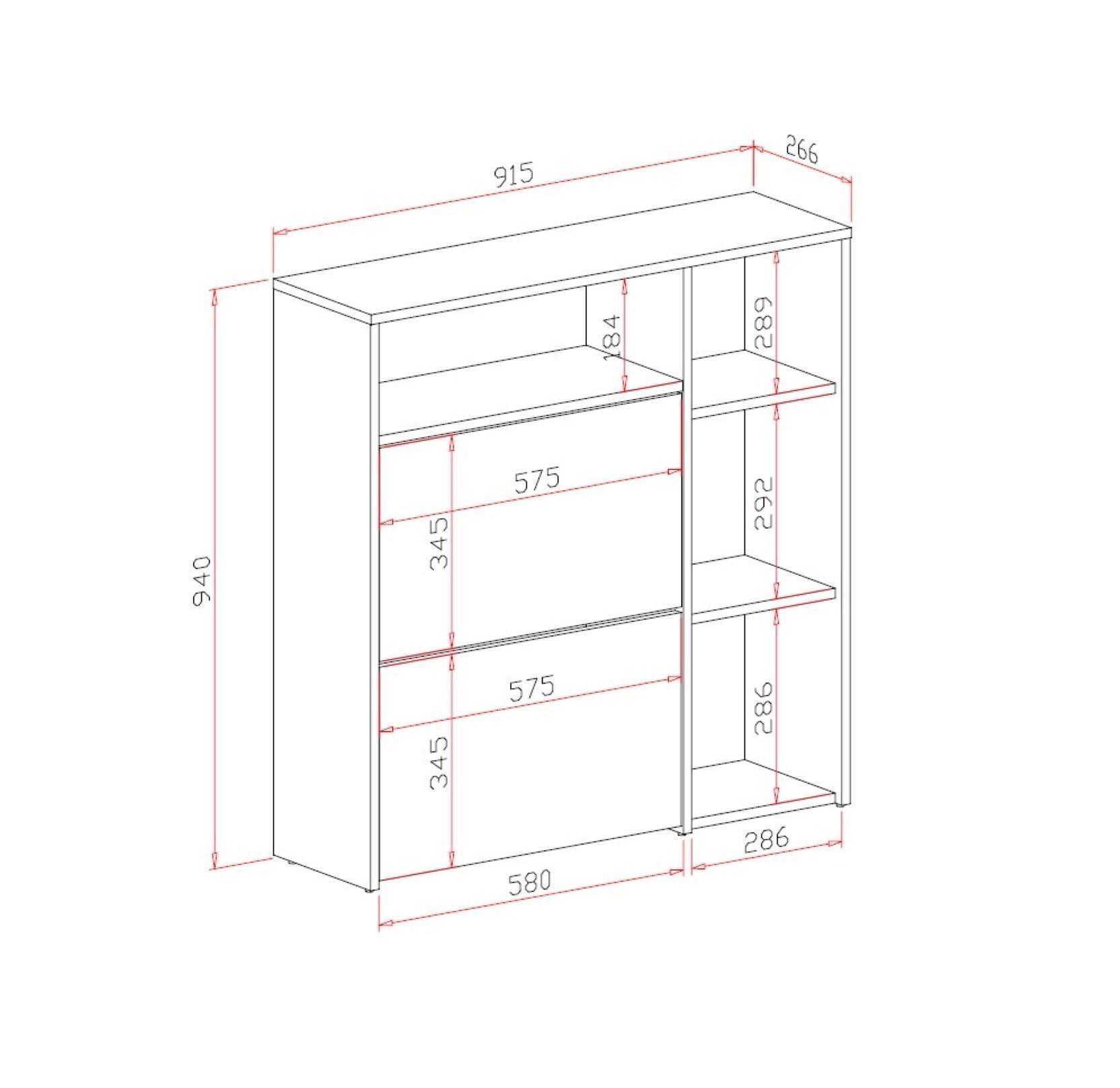 Dmora - Mobile da Ingresso Adriatico, Entratina Appendiabiti, Composizione per atrio, Consolle portaoggetti Multifunzione, 92x27h94 cm, Rovere e Bianco