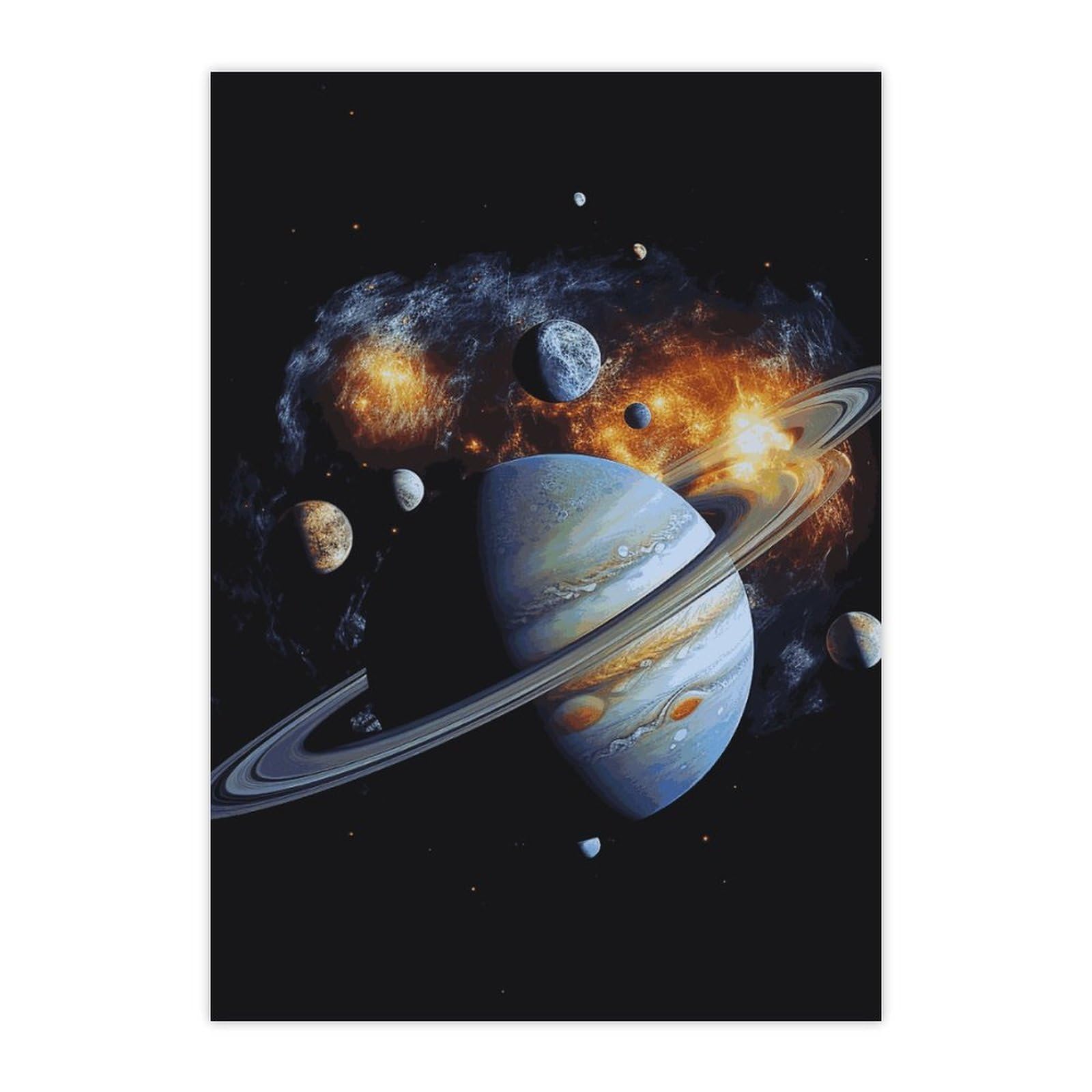 Stickers Jupiter imperméables : personnalisation anti-rayures pour PC portable et bouteille