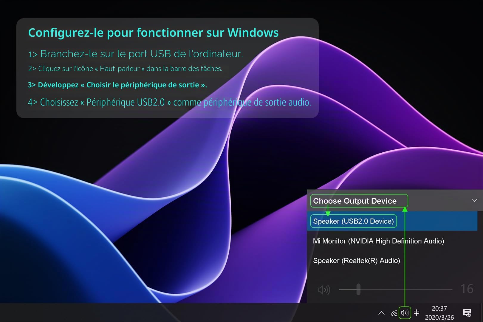 Haut-parleurs d'ordinateur pour moniteur de PC de bureau, prise USB, filaire, barre de son pour PC, haut-parleurs d'ordinateur portable avec commutation adaptative des canaux, son fort, basses