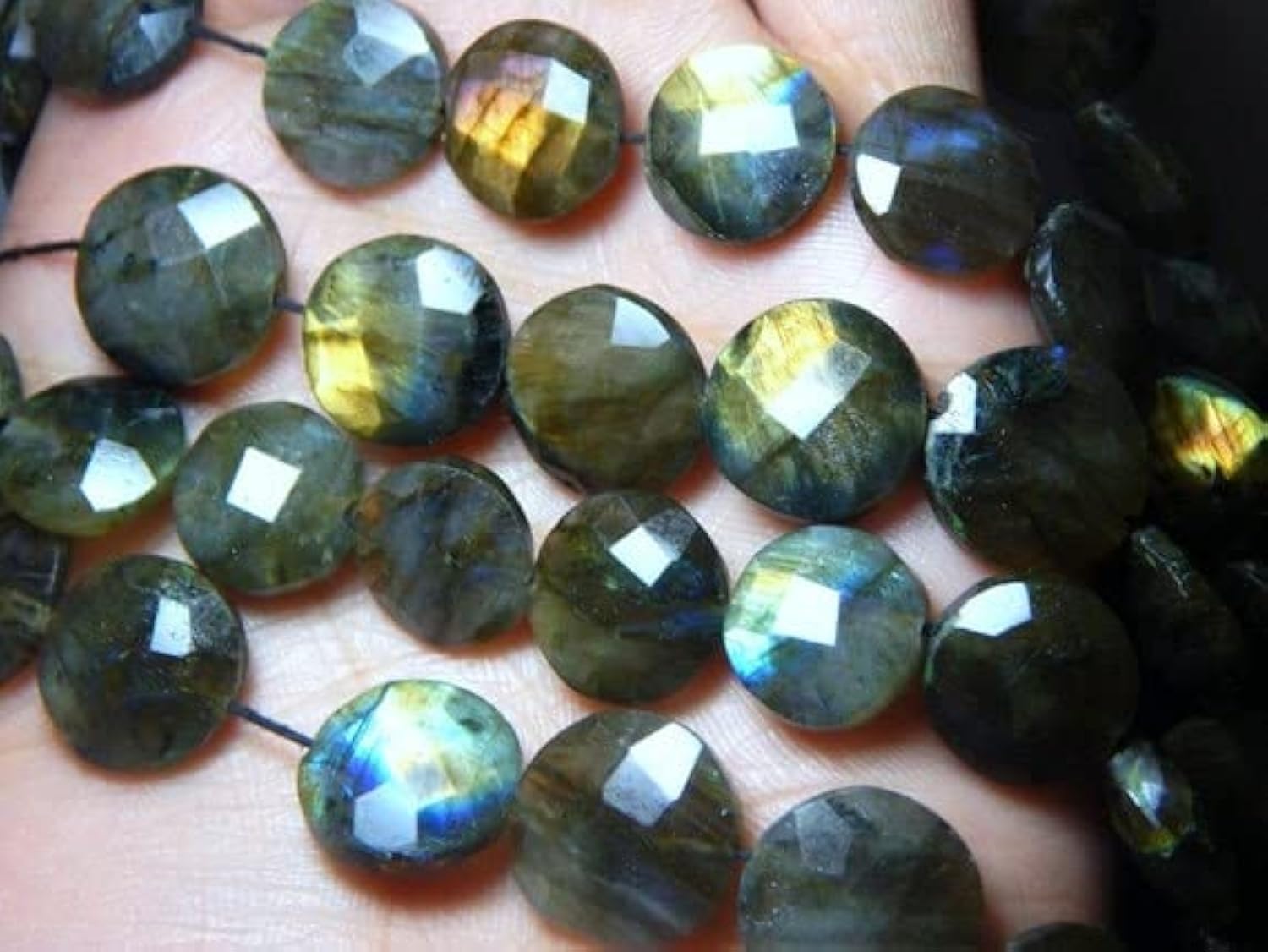 Perles heishi nacre blanche naturelle 5x6mm fil perle arc en ciel 16" DIY
