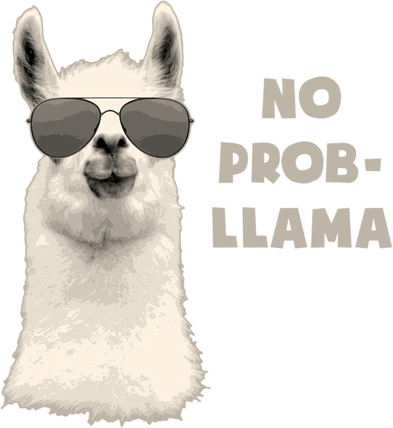 CafePress No Problem Llama Pajamas Women's Novelty Cotton Pajama Set, Comfortable PJ Sleepwear