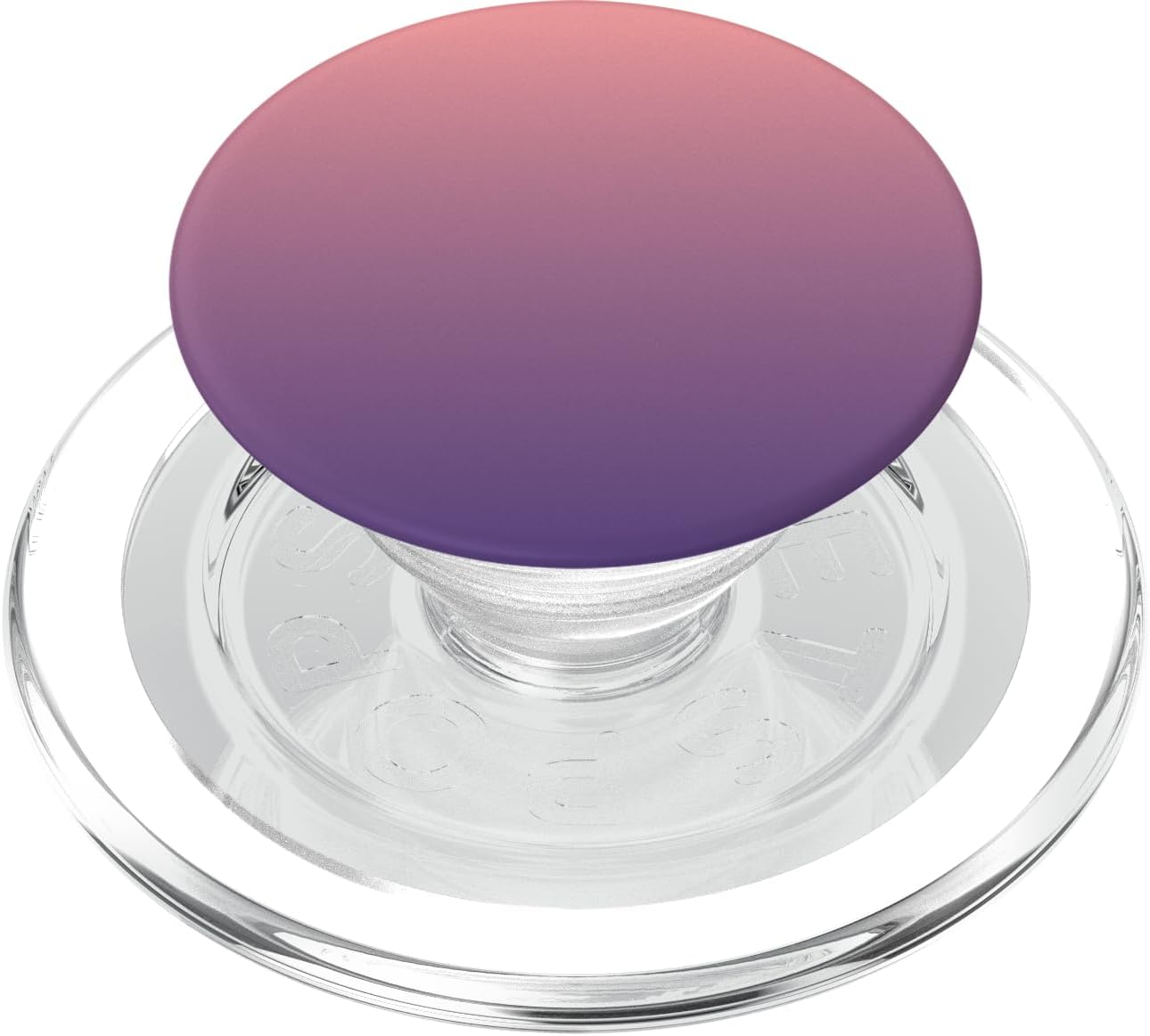 Simple Solid Color Chic Pink Purple Ombre Design PopSockets MagSafe PopGrip for iPhone