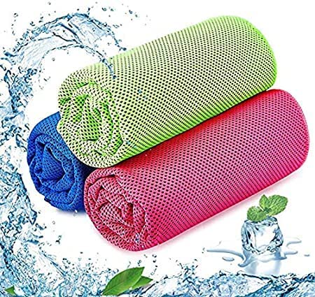REMAXX Microfiber Instant Cooling Towel 1pc for Sports, Workout, Fitness, Gym, Yoga, Dance & Outdoor Sports | Quick Dry | Super Absorbent | Breathable | Lightweight Soft | Skin Friendly (Light Blue)