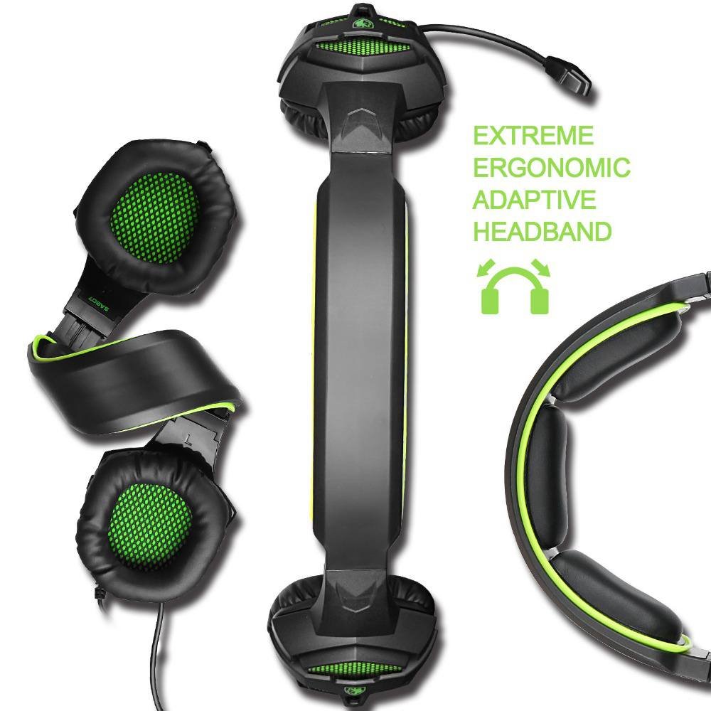 Sades sa-807 professionale multi-platform stereo Gaming Headset over-ear Wired computer Gaming cuffie con microfono 3.5 mm jack per PC/Xbox One/PS4