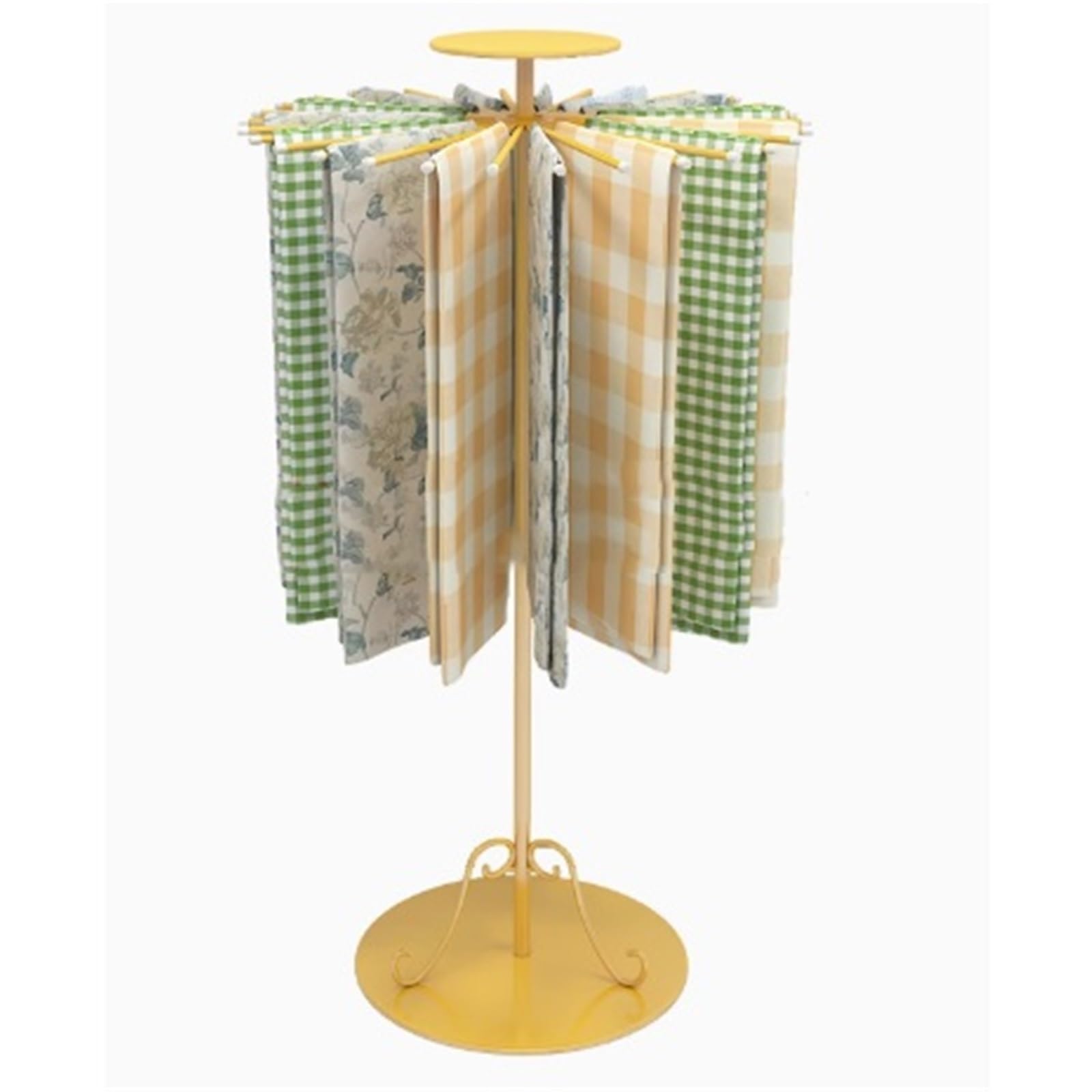 Soporte Giratorio para Bufandas de 49 Pulgadas, de Metal, estantes para Cinturones y Pantalones, Ahorra Espacio, para Sala de Manualidades, Centro Comercial, ti,Gold-One Size