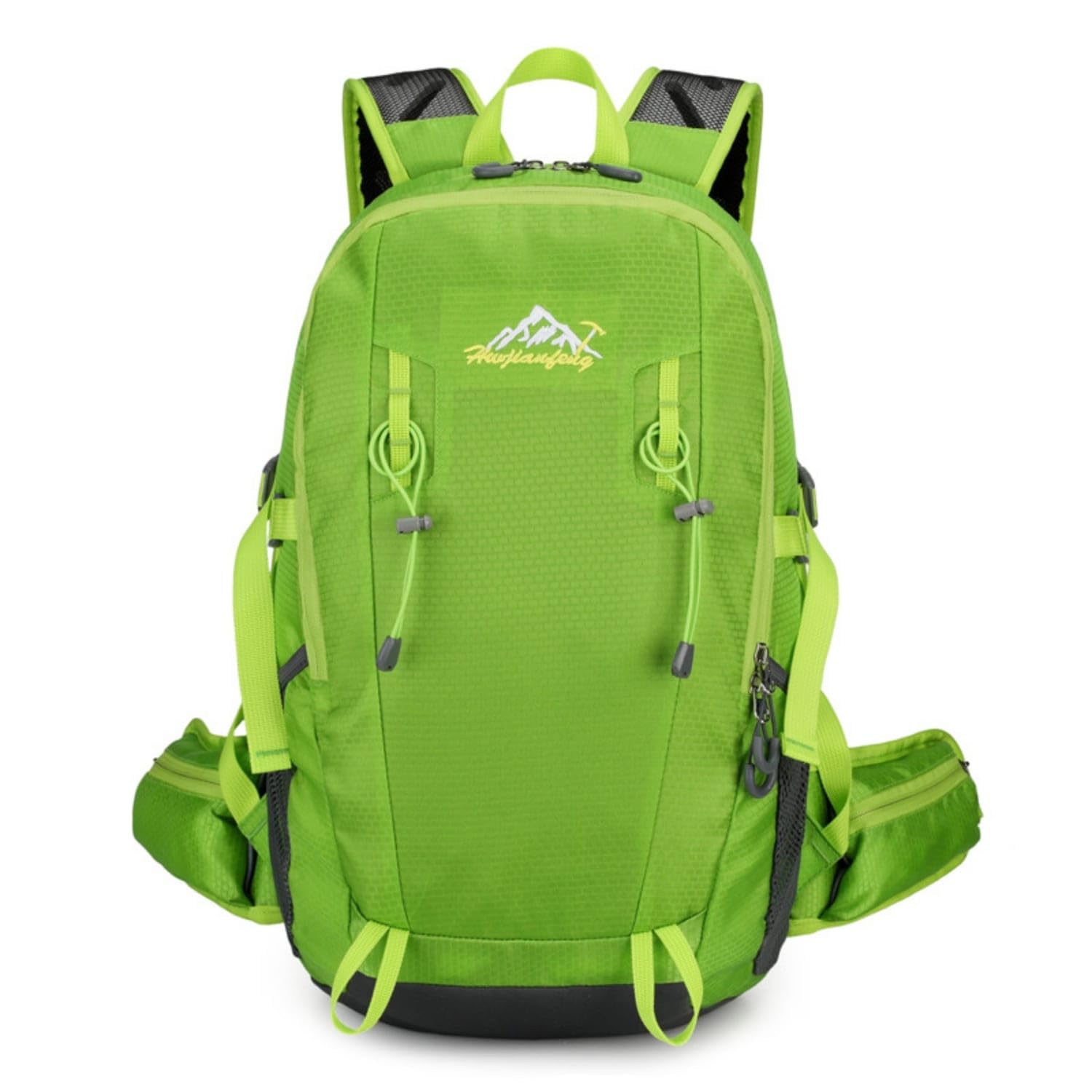 Padded Hiking Backpack Bungee Cord Lightweight Backpack, Green-picture-19