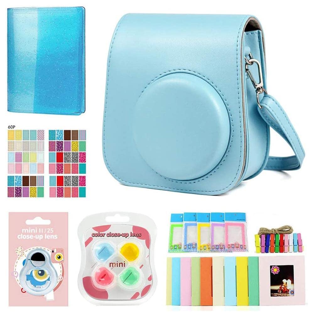 FotoCart Instax Camera Accessories Combo 7-1 Compatible with Instax Mini 11 | 10 | 9 | 8 | 7 Film Instant Camera (Blue)-image-37