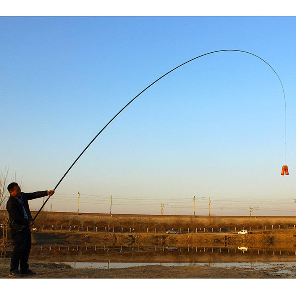 Canna da pesca telescopica da 8-16 m, ultra dura, in fibra di carbonio, per pesca a lunga distanza