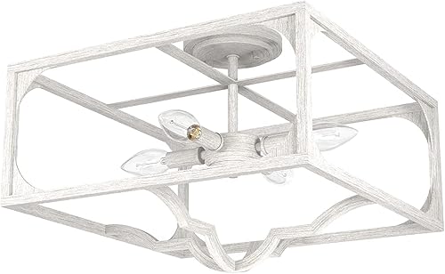 Hunter Fan Company 19292 Highland Hill - Lámpara empotrada, color blanco envejecido