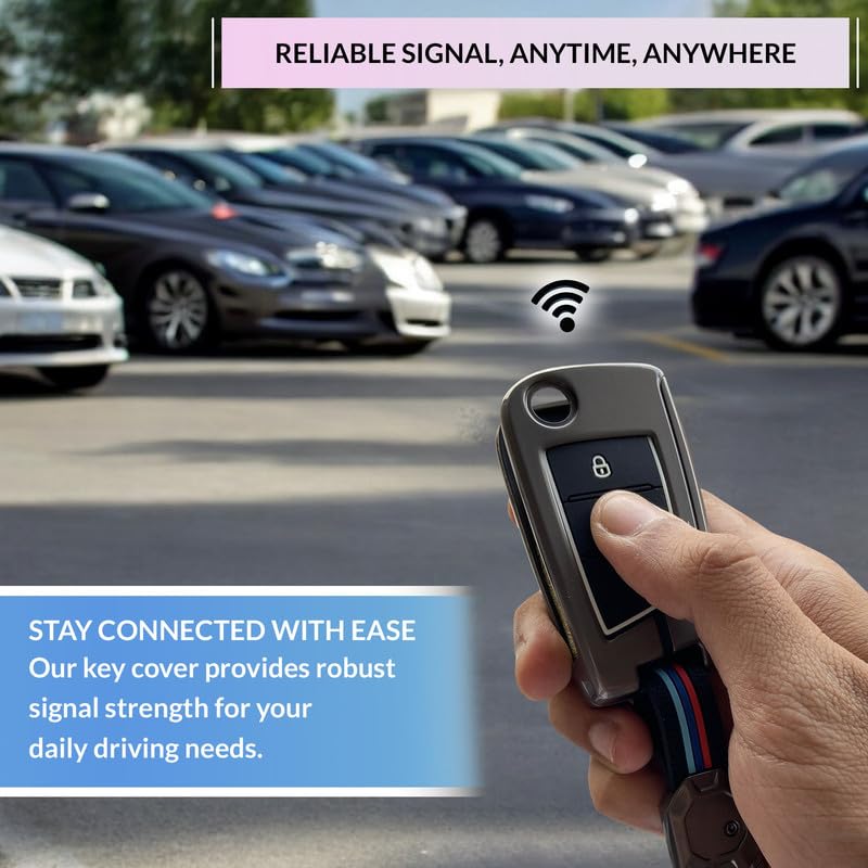 Image of NEODRIFT 'KeyShield' Car Key Cover for Volkswagen Virtus (Shape 1, 03 Buttons) (Durable, Stylish, and 360 Protection)