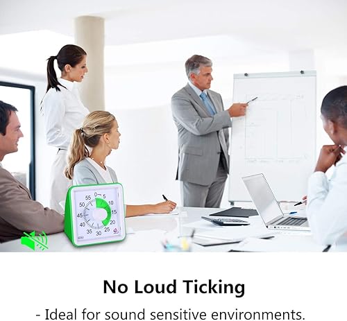 Miniatura 4 de AIMILAR - Temporizador visual de 60 minutos, temporizador silencioso, herramienta de gestión de tiempo para aula o reunión, reloj de cuenta