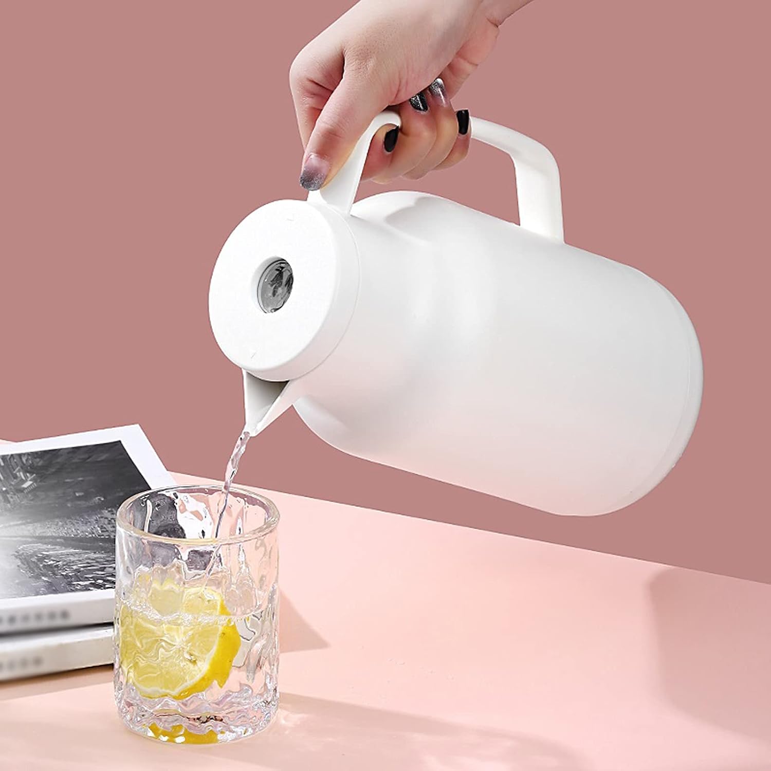 Insulated Insulation Pot Large Capacity Glass Liner Insulated Kettle Glass Liner Persistent Heat Home Hot Water Bottle (5) (1)