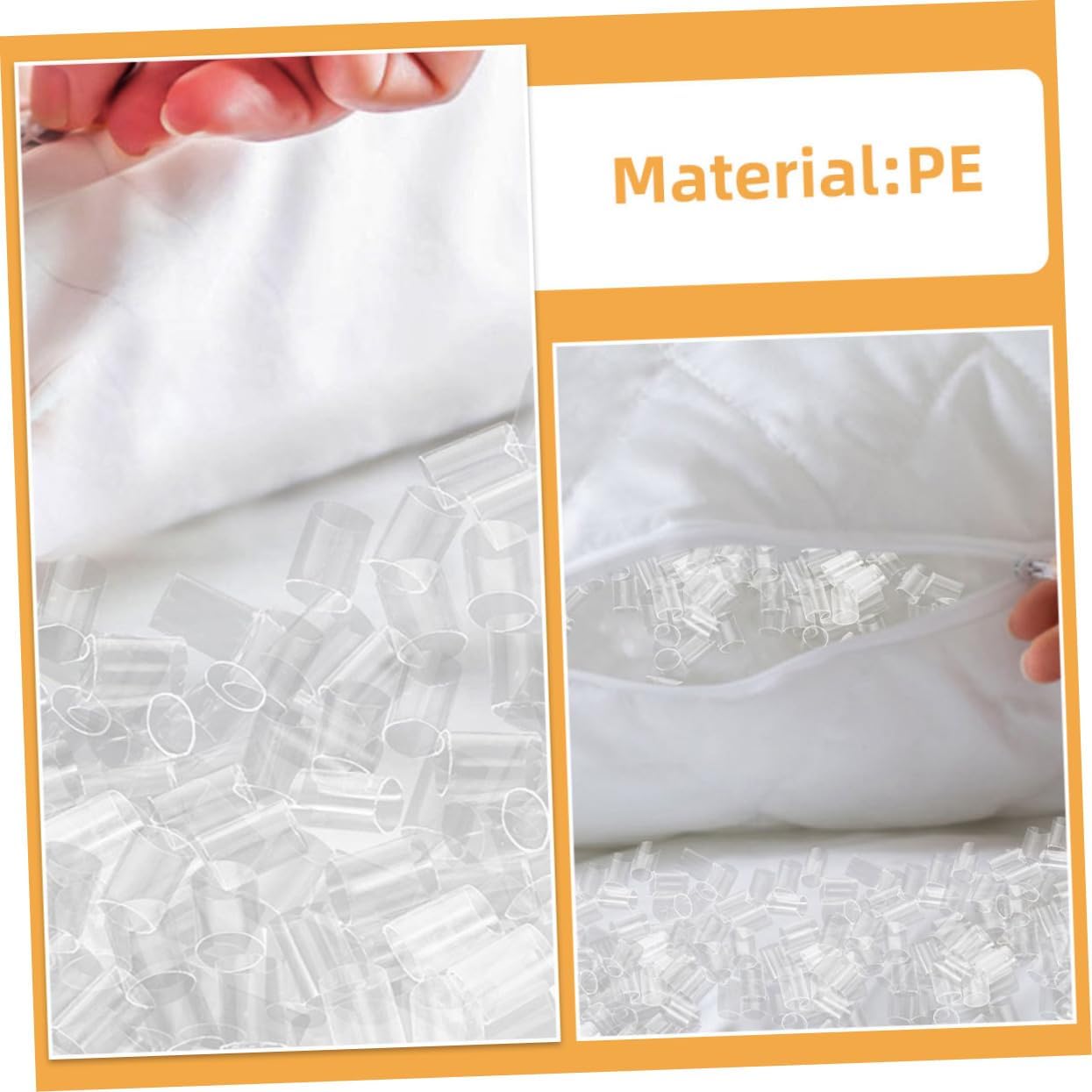 Transparent Pe Pillow Stuffing Tube Flexible Filling for Neck Support for All Sleep Positions Material for Comfort and Easy Maintenance
