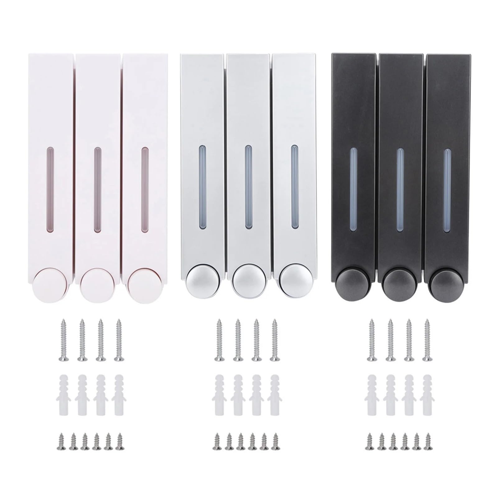 Dispenser Doccia Muro Dispenser for shampoo a tre teste da parete | Montare il dispenser di sapone liquido for doccia