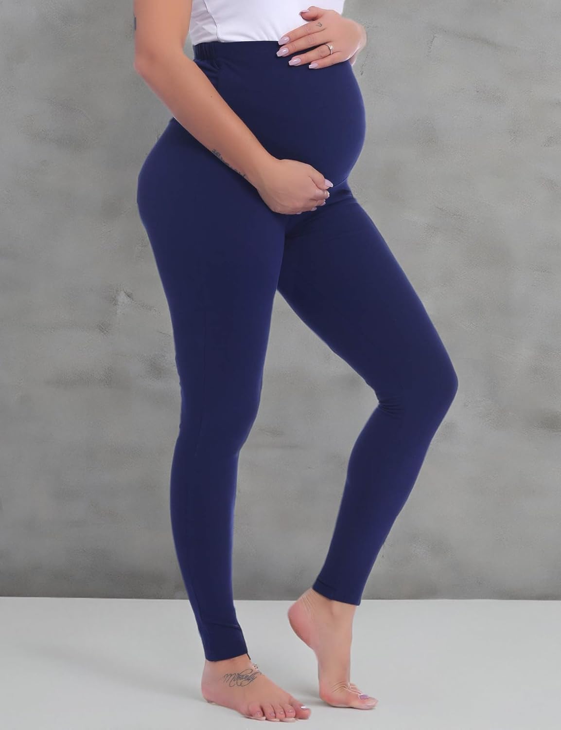 Joyaria Maternity Leggings Over The Belly Cotton Pregnancy Tight Pants Stretchy Comfy Yoga Workout Activewear S-XXL - Image 5