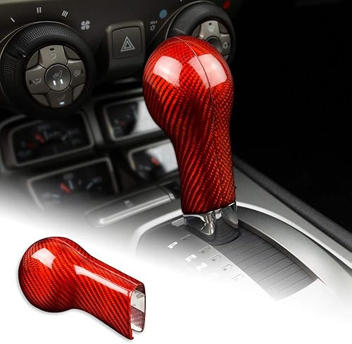 Miniatura 9 de AIRSPEED Calcomanía de fibra de carbono para perilla de palanca de cambios para Chevrolet Camaro 2016 2017 2018 2019 2020 2021 2022 2023, negro