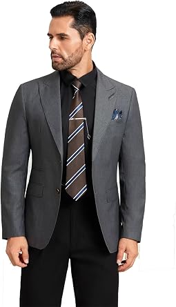 Men's Suit Casual Knit Slim Fit Wedding Blazer Tux Prom Party Jackets Lightweight Sport Coat Two Button Lapel Collar Pockets