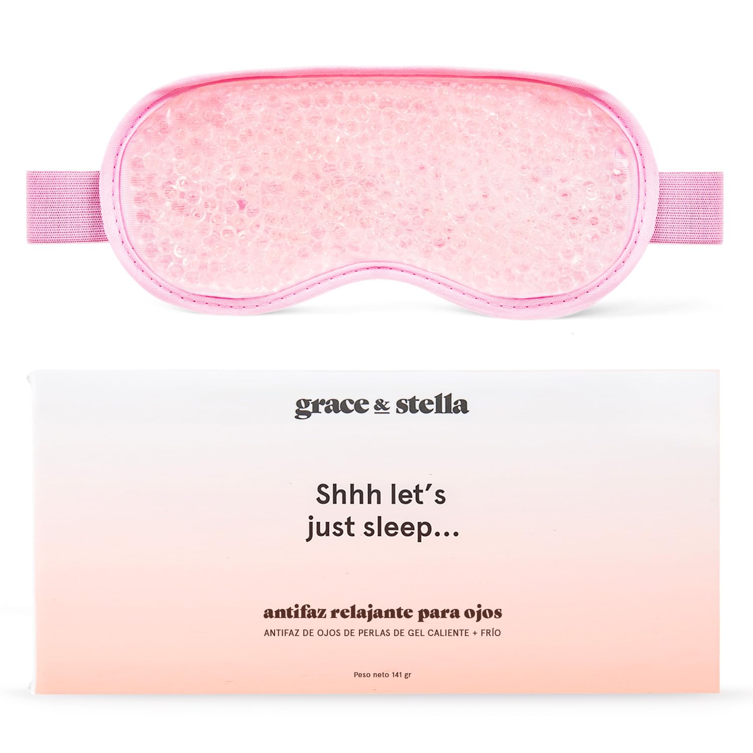 Grace and Stella Antifaz Gel Frío y Calor - Parche Ojos Refrescante -Antifaz para Dormir Reduce Arrugas, Ojeras y Bolsas Mujer, Migraña - Máscara Gel Frío Cara Descongestionante Ojos