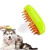 steamy cat brush - 3 in1 cat steamy brush, Cat cleanning Brush with Steam,Cat Steamer Brush for Massage,Cat Grooming stream Brush Pet Hair Removal Comb for Cat and Dog (Green)