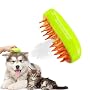 steamy cat brush - 3 in1 cat steamy brush, Cat cleanning Brush with Steam,Cat Steamer Brush for Massage,Cat Grooming stream Brush Pet Hair Removal Comb for Cat and Dog (Green)