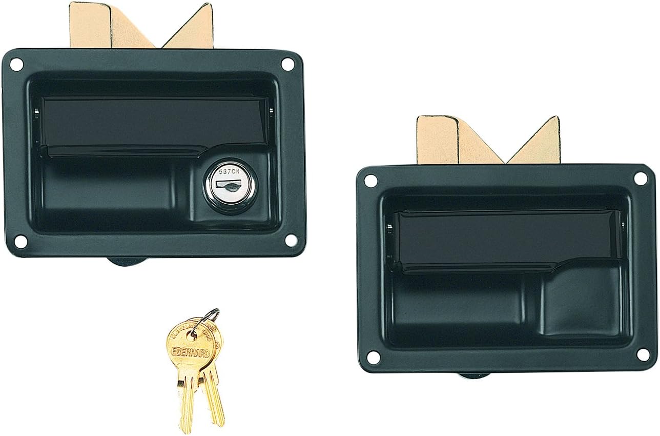 Lund 5218 Black Finish Stainless Steel Locking and NonLocking Paddle Handle Latch