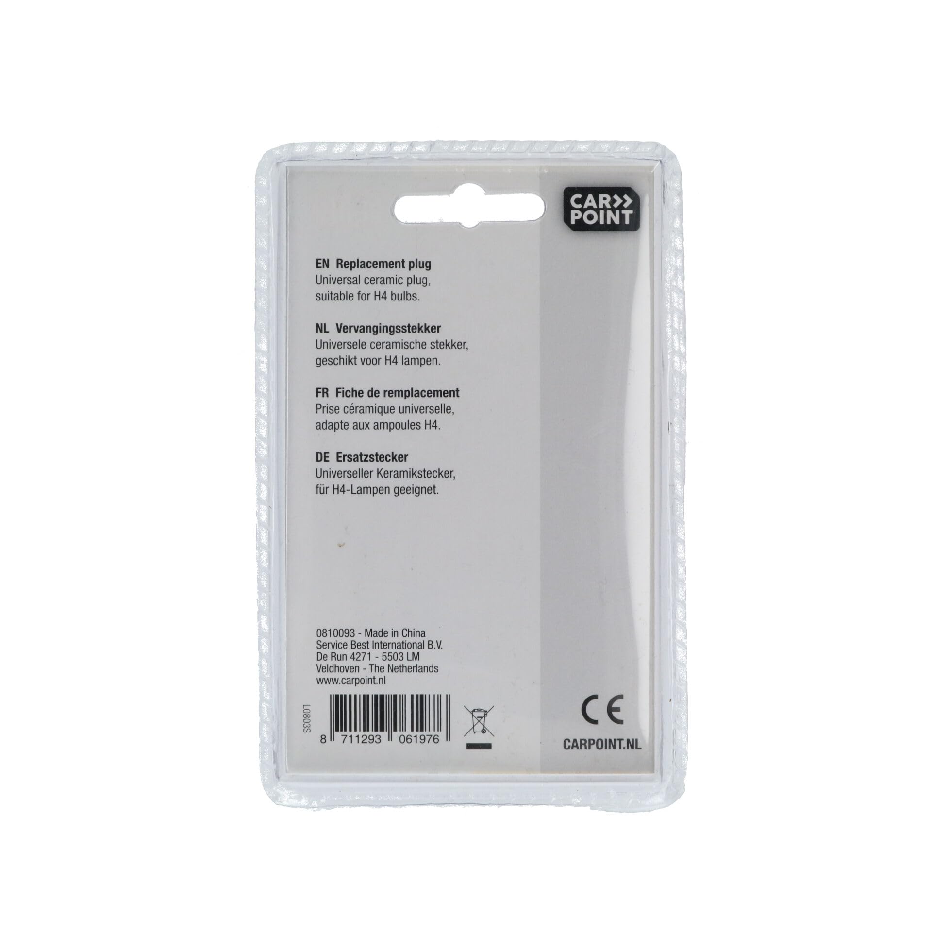 Carpoint H4 Stecker | Keramik Ersatzstecker für H4 Autolampen