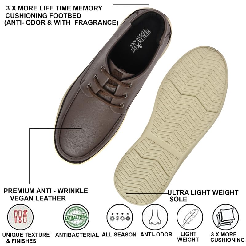 Image of HEALTH FIT Super Comfortable & Breathable Soft Sole Ultra-Lightweight Shoes Everyday Stylish & Durable Classic Design Shoe for Men's 1733
