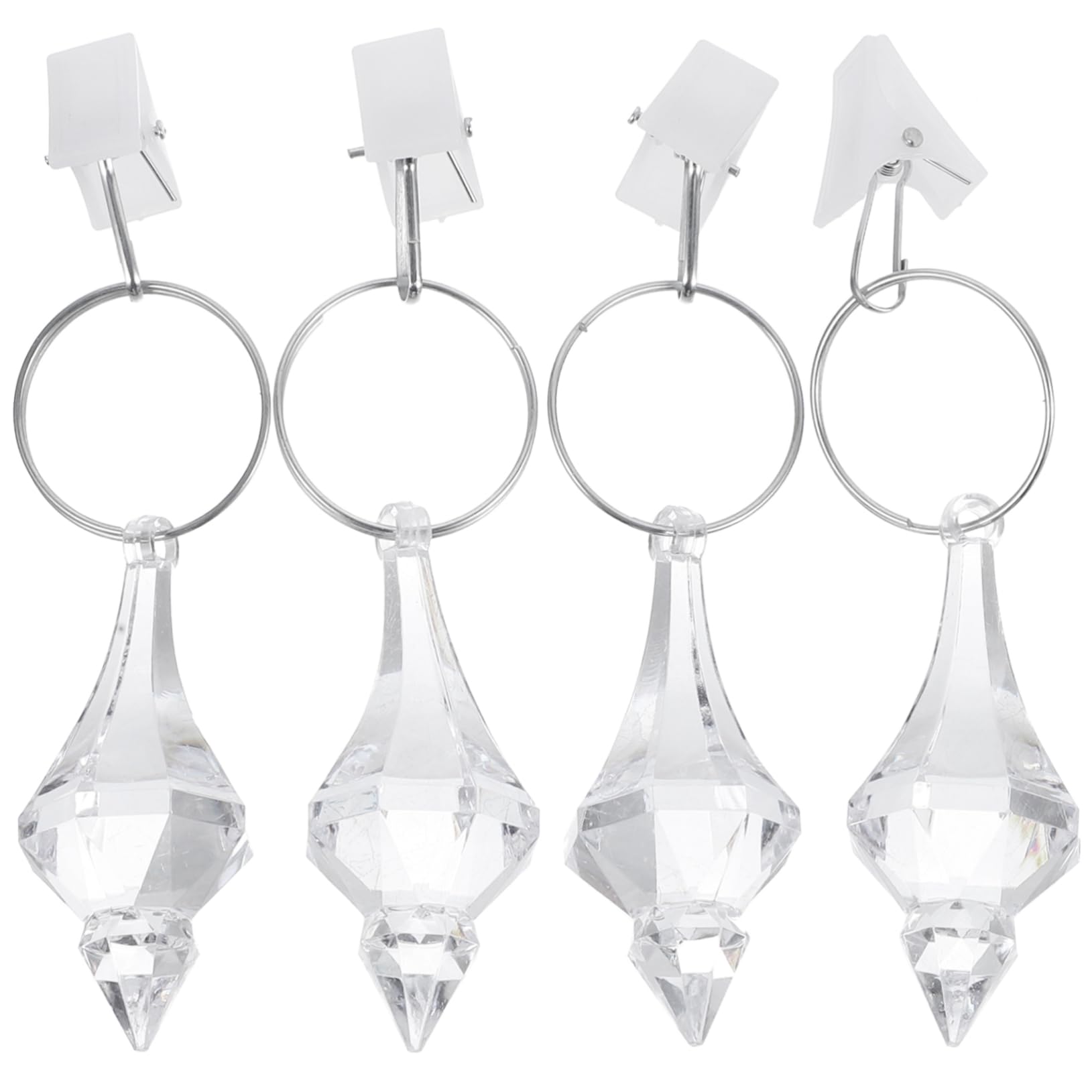 VOSAREA 20pièces Pendentifs De Rideaux Cristal Lot de Clips Décoratifs pour Rideaux De Poids De Table Accessoires Pratiques Et Élégants pour Maintenir Les Draperies Place